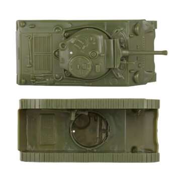BMC Sherman M4 Tanks - OD Green Plastic Army Vehicles