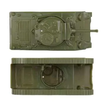 BMC Sherman M4 Tanks - OD Green Plastic Army Vehicles