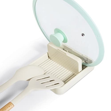 Spoon Rest with Pot Lid Holder for Mess-Free Cooking