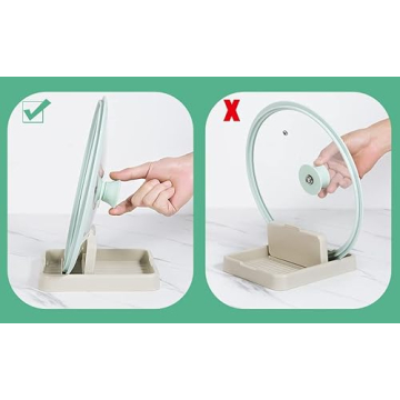Spoon Rest with Pot Lid Holder for Mess-Free Cooking