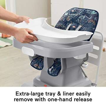 Fisher-Price SpaceSaver High Chair - Compact & Easy to Clean