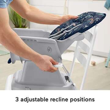 Fisher-Price SpaceSaver High Chair - Compact & Easy to Clean