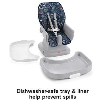 Fisher-Price SpaceSaver High Chair - Compact & Easy to Clean