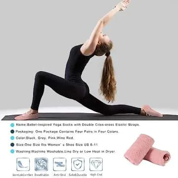 Cooque Non-Skid Yoga Socks for Women - Style & Comfort
