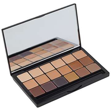 Graftobian Neutral HD Glamour Creme Foundation Super Palette - 18 High Definition Cream Makeup Shade...
