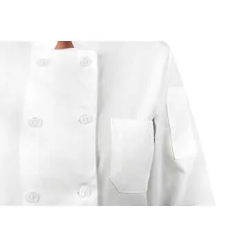 KNG Women's 3/4 Sleeve Chef Coat - Fitted Style for Chefs