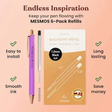 MESMOS 3pk Fancy Pen Set, Thank You Coworker Gifts for Women, Appreciation Gifts for Coworkers Female, Work Besties Women, Going Away Farewell Birthday Gift