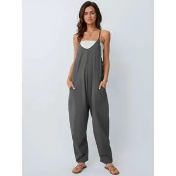 AUTOMET Jumpsuits for Women Casual Summer Outfits Rompers Comfy Beach Vacation Trendy Overalls Jumpe...