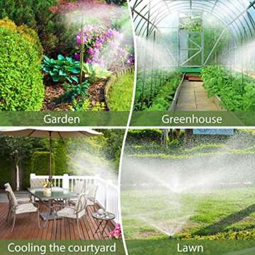 Jeteven 98Ft/30m Drip Irrigation Hydroponics Supplies System, 126pcs Drippers Kit Tubing Accessories DIY Saving Water for Garden Greenhouse, Flower Bed, Patio, Lawn (White)