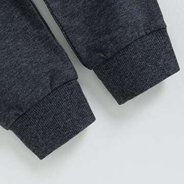 GOOCHEER Infant Toddler Baby Boy Halloween Outfit Clothes Ghost Printed Long Sleeve Sweatshirt Pullover Tops and Pants Set (Khaki, 0-6 Months)