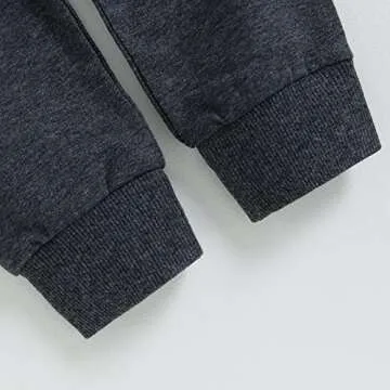 GOOCHEER Infant Toddler Baby Boy Halloween Outfit Clothes Ghost Printed Long Sleeve Sweatshirt Pullover Tops and Pants Set (Khaki, 0-6 Months)