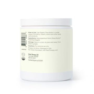 Plant Therapy Organic Unrefined Shea Butter 16 oz for Body and Hair