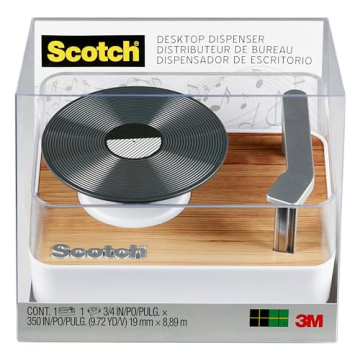 Stylish Record Player Tape Dispenser for Fun and Functionality