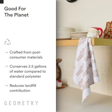 Geometry Christmas Kitchen Towels for Festive Use