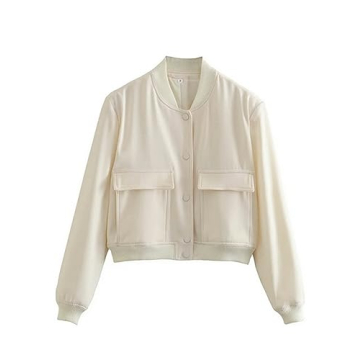 Megfie Women's Cropped Bomber Jacket - Stylish & Versatile