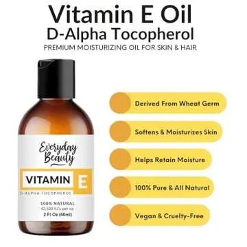 Pure Vitamin E Oil 100% Natural Skin and Hair Treatment