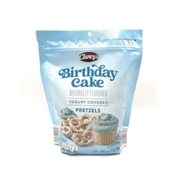Generic Birthday Cake Yogurt Covered & Strawberry Yogurt Covered Pretzels Assortment Net Wt. 7 oz (198 g) - Pack of 2