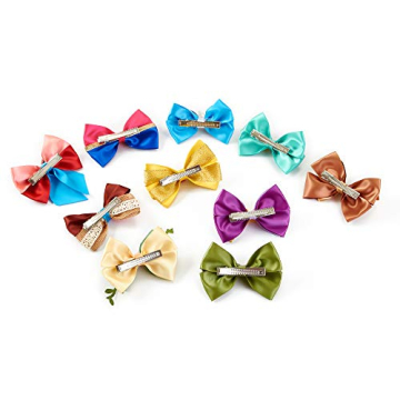 10pcs Princess Character Hair Bows Clips for Girls Women