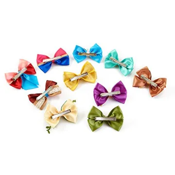 10pcs Princess Character Hair Bows Clips for Girls Women