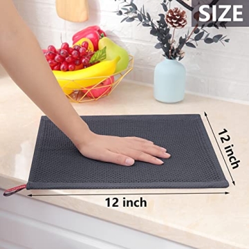 Homaxy Cotton Kitchen Dish Cloths 6-Pack 12x12 Inches