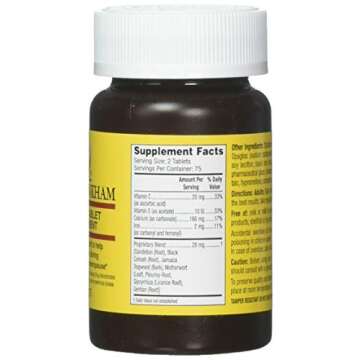 Lydia Pinkham Herbal Supplement Tablets - Menstrual & Menopause Support