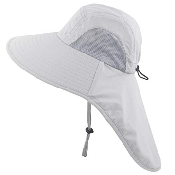 Muryobao Kids Child Girls Boys Summer Sun Hat Wide Brim UV Protection UPF50+ Hats Mesh Bucket Cap fo...