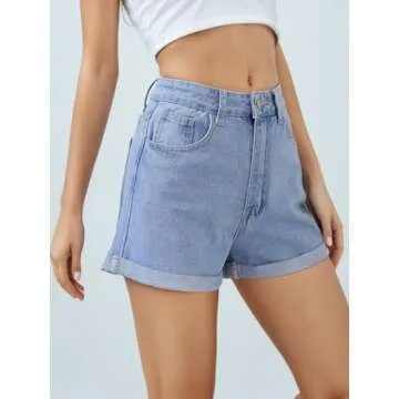 Stylish Women's High Waisted Denim Shorts for Summer