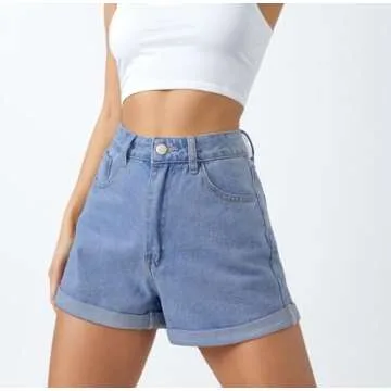 Stylish Women's High Waisted Denim Shorts for Summer
