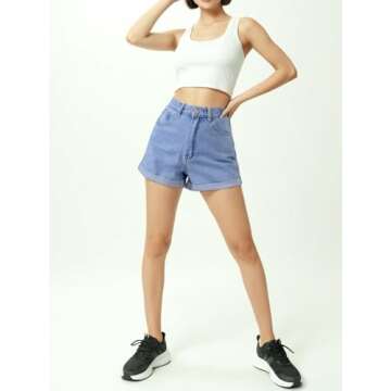 Stylish Women's High Waisted Denim Shorts for Summer