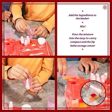 MindWare Science Academy Lip Balm Lab Kit | Includes 18pcs for DIY Lip Balms to Teach Kids & Teens Cosmetic Chemistry
