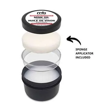 Premium Moneysworth & Best Mink Oil - 6.5 ounces Tub for Leather Care