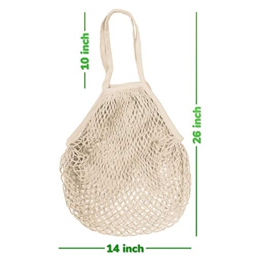 Eco-friendly MercurHouse 5 Pack Cotton String Bags