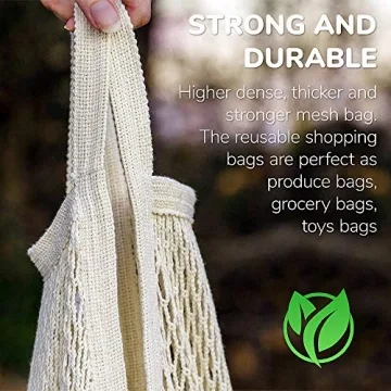 Eco-friendly MercurHouse 5 Pack Cotton String Bags