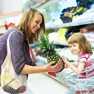 Eco-friendly MercurHouse 5 Pack Cotton String Bags