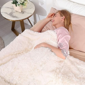 Tuddrom Decorative Faux Fur Throw Blanket Cozy Luxury