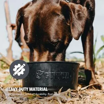 GUNNER Dog Bowl with Spill-Proof Travel Lid- K9 Companion Food & Water Bowl, Lightweight Rust-Proof & Shock Resistant Stackable Bowl, Leak Resistant Nesting Lid, (Black)