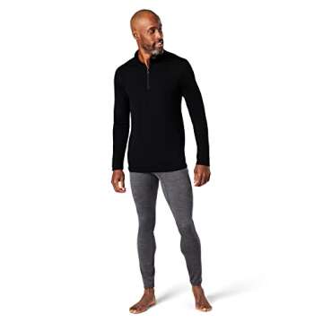Smartwool Men's Classic All-Season Merino Wool Base Layer — Quarter Zip (Slim Fit)