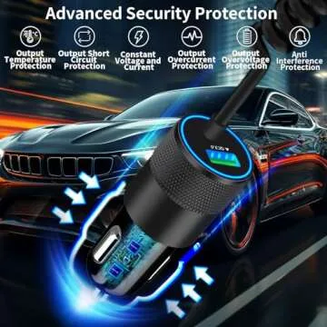 Braveridge 75W USB-C Car Charger with Coiled Cable