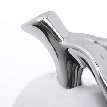 Torre & Tagus Orchard Ceramic Pear Décor for Display on Bookshelf, Living Room, Dining Room, Home Office, White