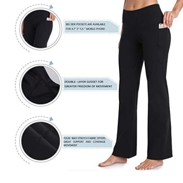 HISKYWIN Women's High Waist Yoga Pants with Pockets
