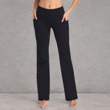 HISKYWIN Women's High Waist Yoga Pants with Pockets