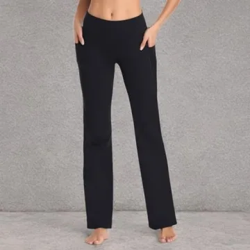 HISKYWIN Women's High Waist Yoga Pants with Pockets