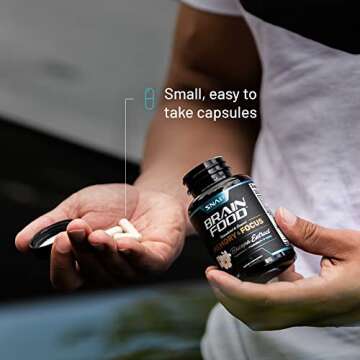 Snap Supplements Brain Booster Nootropics Supplement for Memory, Focus & Clarity, Bacopa Extract, Ginkgo Biloba, 60 Capsules