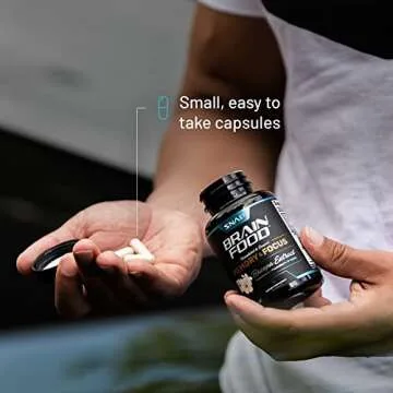 Snap Supplements Brain Booster Nootropics Supplement for Memory, Focus & Clarity, Bacopa Extract, Ginkgo Biloba, 60 Capsules