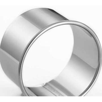 12 Pieces Round Cookie Biscuit Cutter Set,Graduated Circle for Pastry,18/8 Stainless Steel Donut Cutter Ring Molds