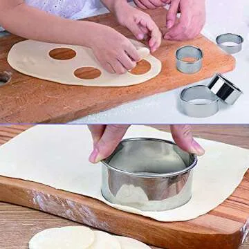 12-Piece Round Cookie Biscuit Cutter Set for Perfect Pastries