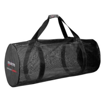 Mares Cruise Mesh Scuba Diving Gear Compact Self-Draining Foldable Travel Duffel-Style Bag, 37.5x15x...