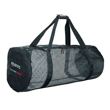 Mares Cruise Mesh Scuba Diving Gear Compact Self-Draining Foldable Travel Duffel-Style Bag, 37.5x15x15