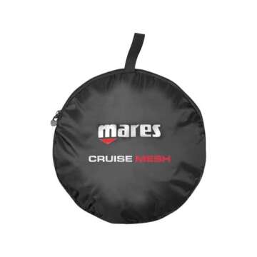 Mares Cruise Mesh Scuba Diving Gear Compact Self-Draining Foldable Travel Duffel-Style Bag, 37.5x15x15