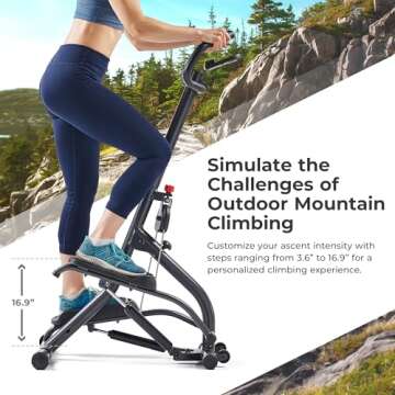 Sunny Health & Fitness Stair Stepper – Compact Climbing Machine